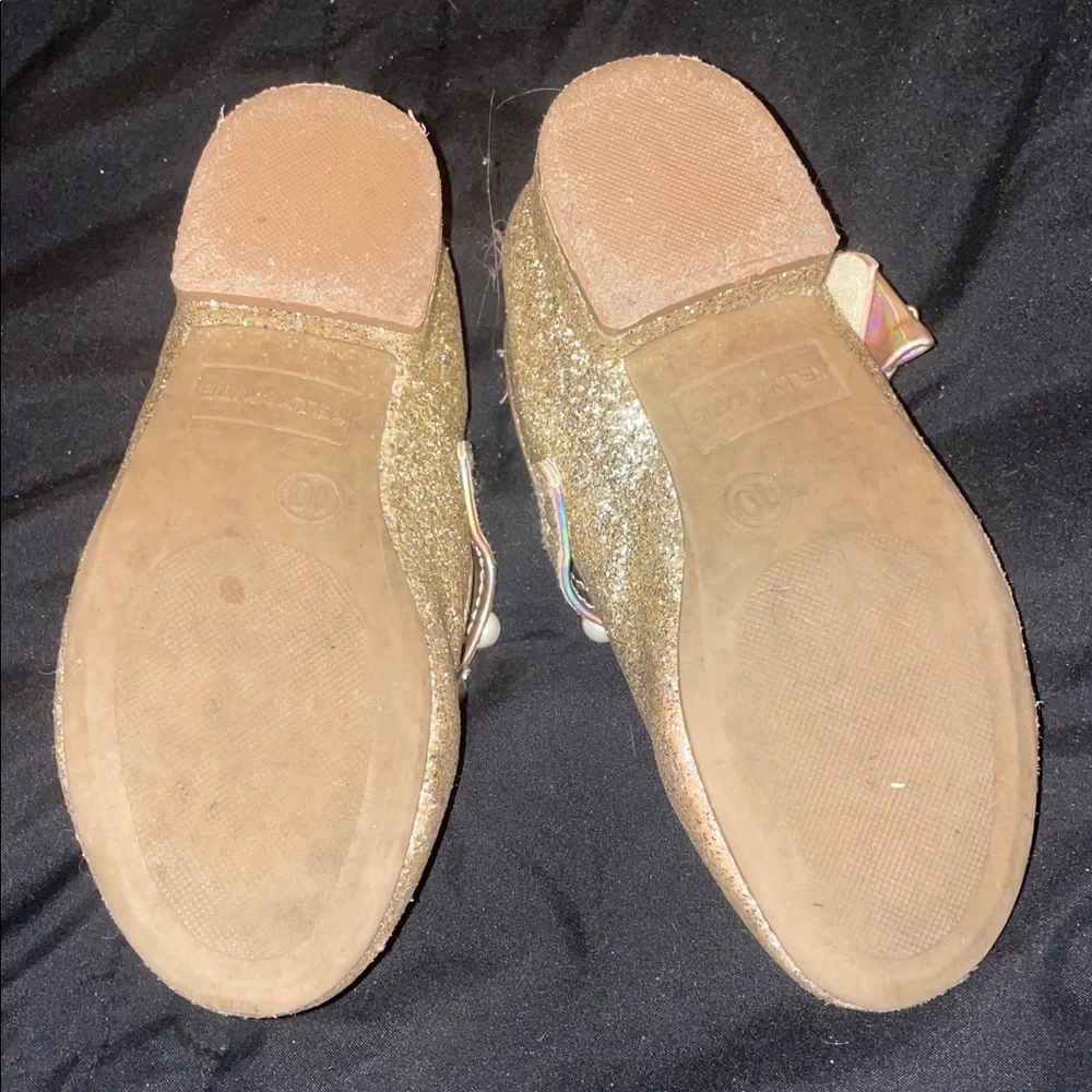 Kelly & Katie Glittery Gold Kids Dress Shoes